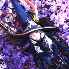 On bed of flowers, in a new world.